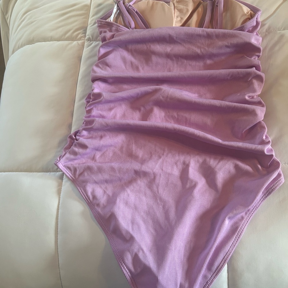 Cupshe Lilac Ruched Swimsuit